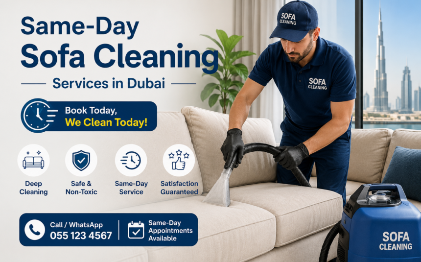 Same-Day Sofa Cleaning Services in Dubai