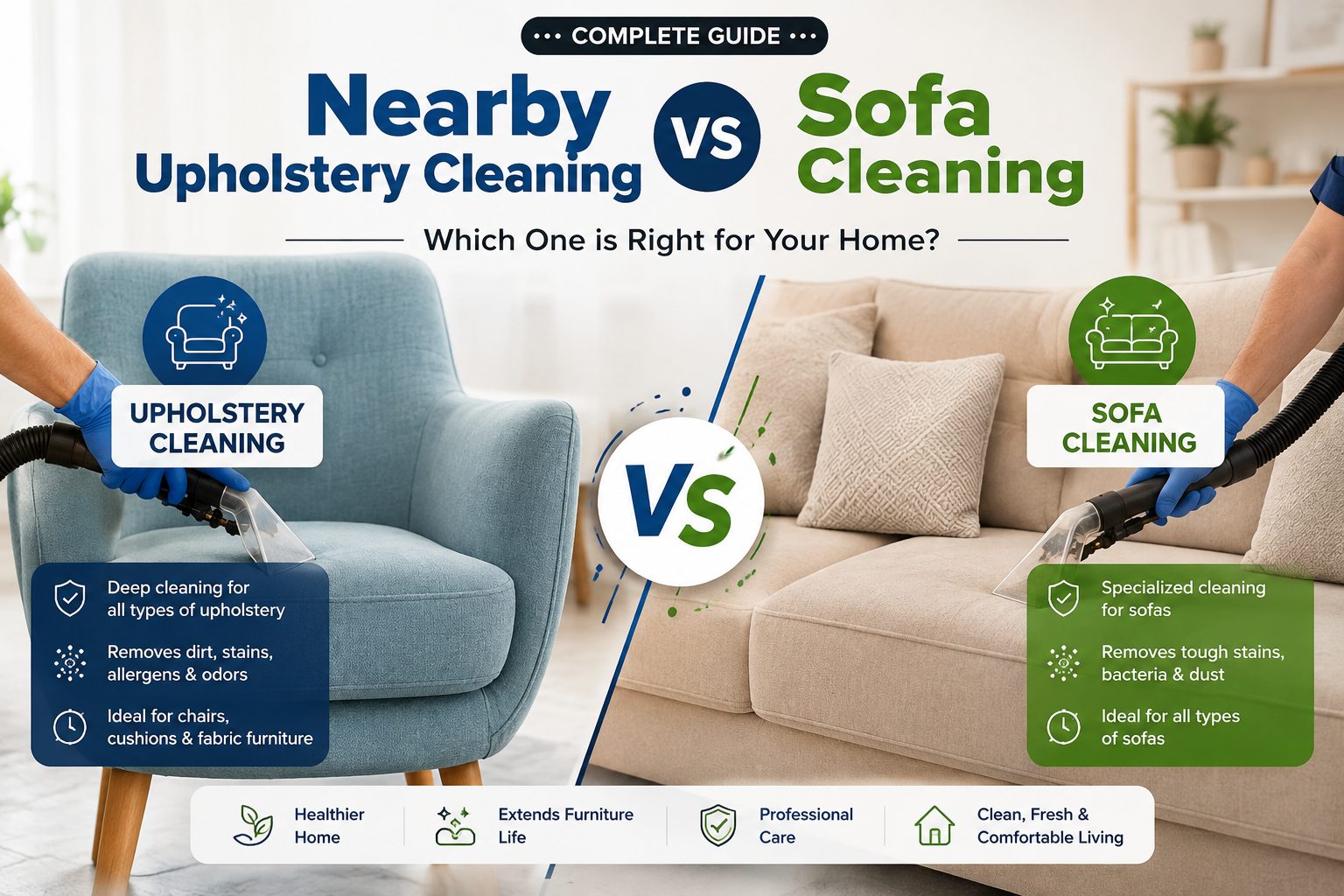 Nearby Upholstery Cleaning vs Sofa Cleaning